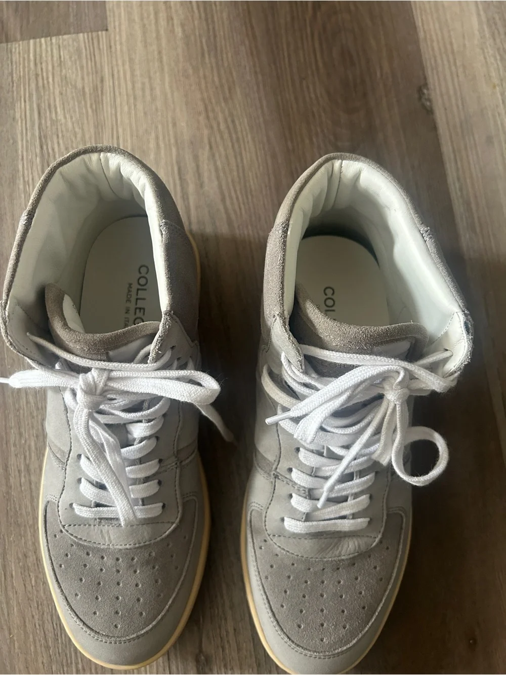 Collegium Pillar Destroyer High Top Sneaker Grey 39/9 New without Box Grey Suede